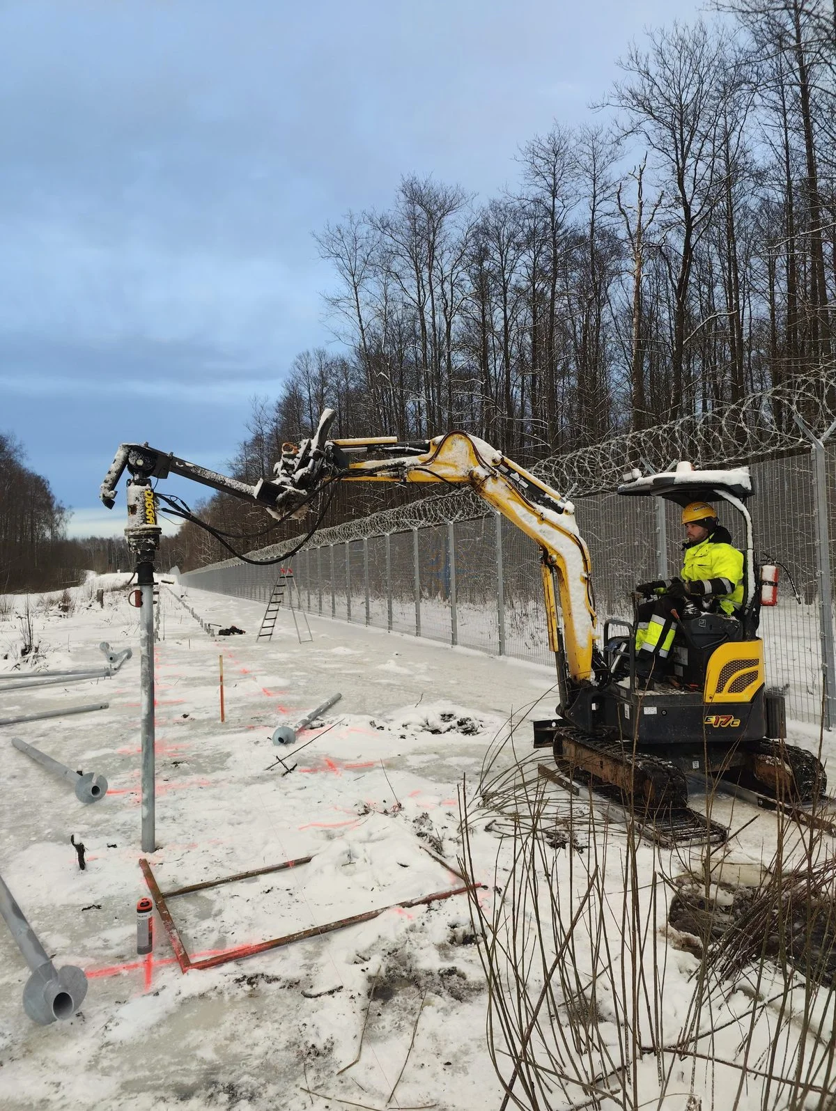 Équipe d'installation sur chantier